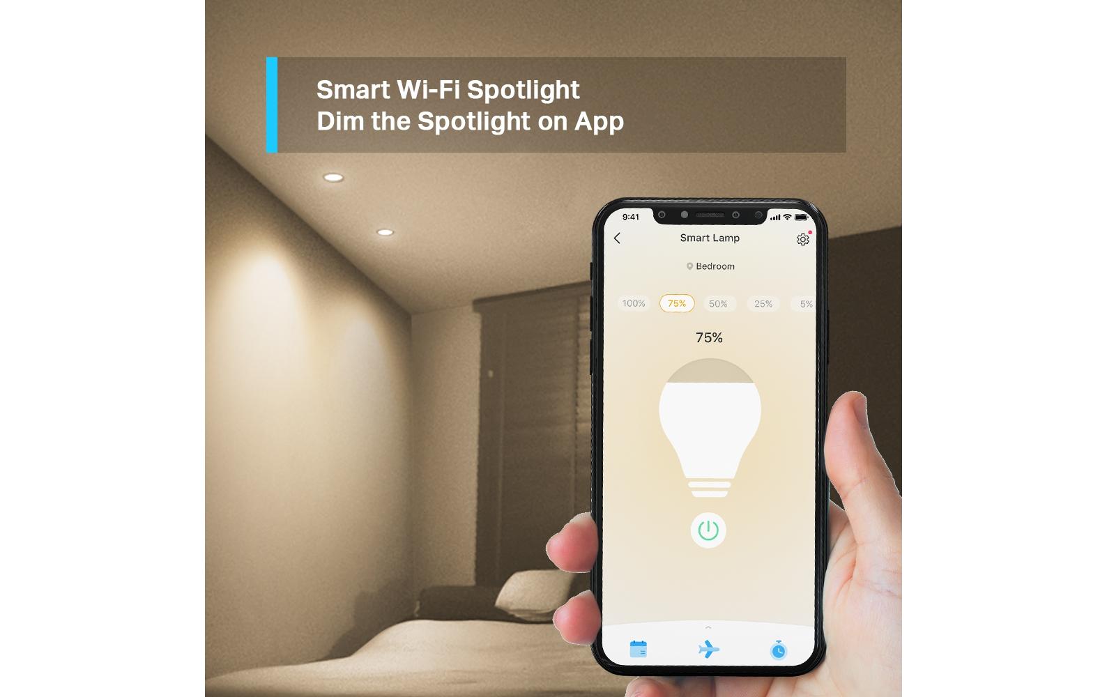 Leuchtmittel Tapo L610 2 Stück, DimmbarSmart Wi-Fi Strahler, dimmbar – Innenbeleuchtung, für das elegante Dekor