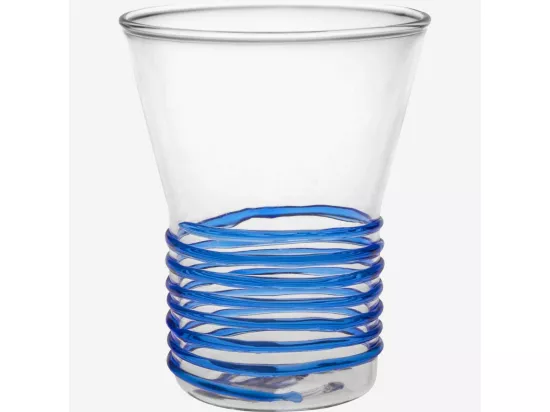HABITAT - Gobelet en verre - 260 ml - Bleu - Design by Chloé Le Cam (Lot de 4) - Upie