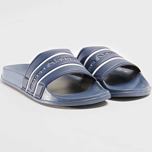 Claquettes Matese Logo Tape Bleu Marine
