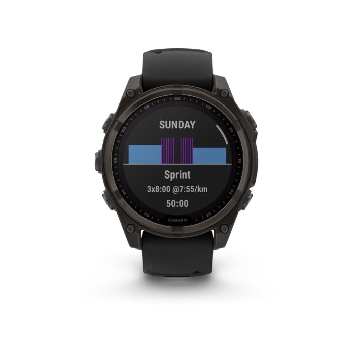 Garmin Unisex Ure fēnix® 8 - 51 mm Solar Sapphire Sort