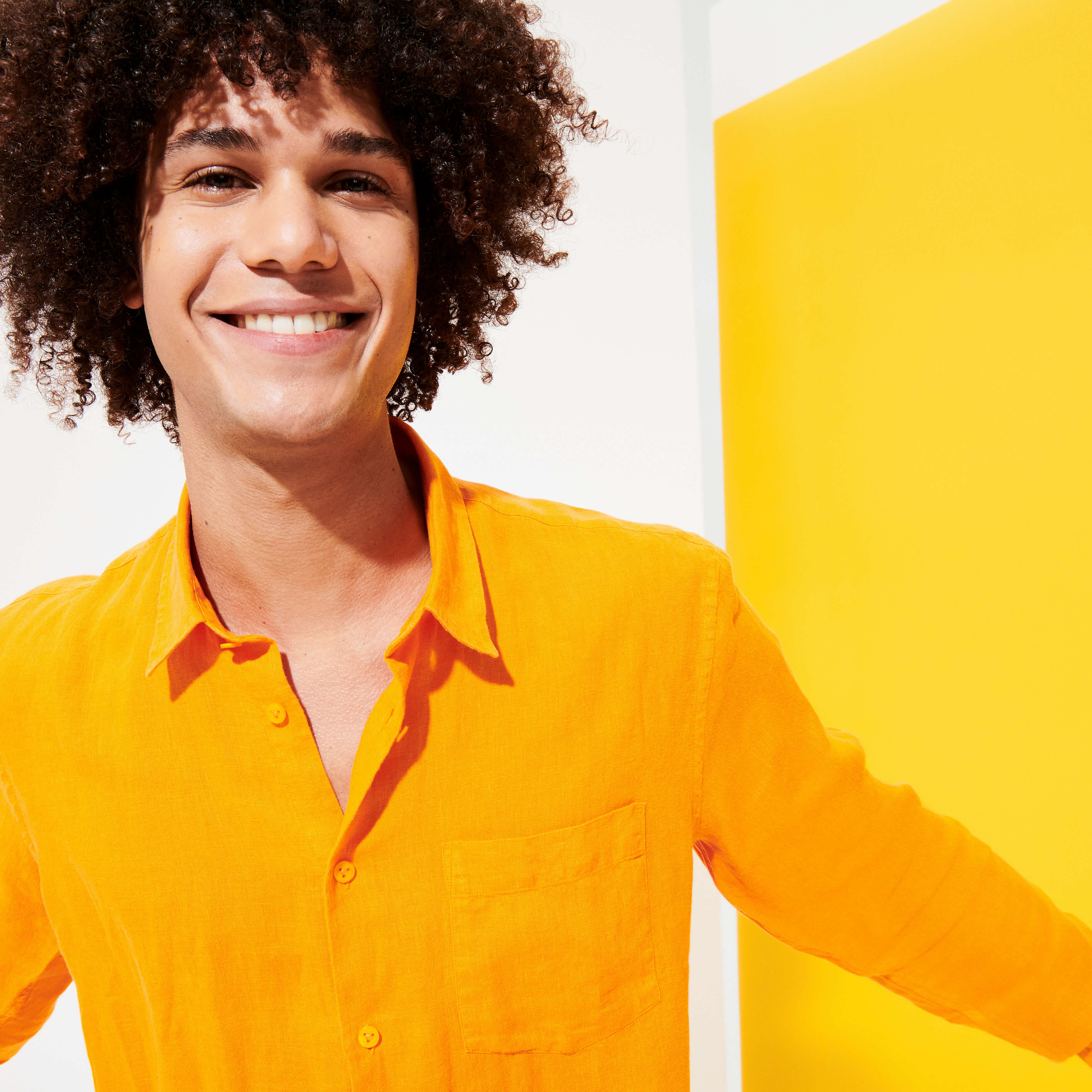 Chemise en lin homme unie