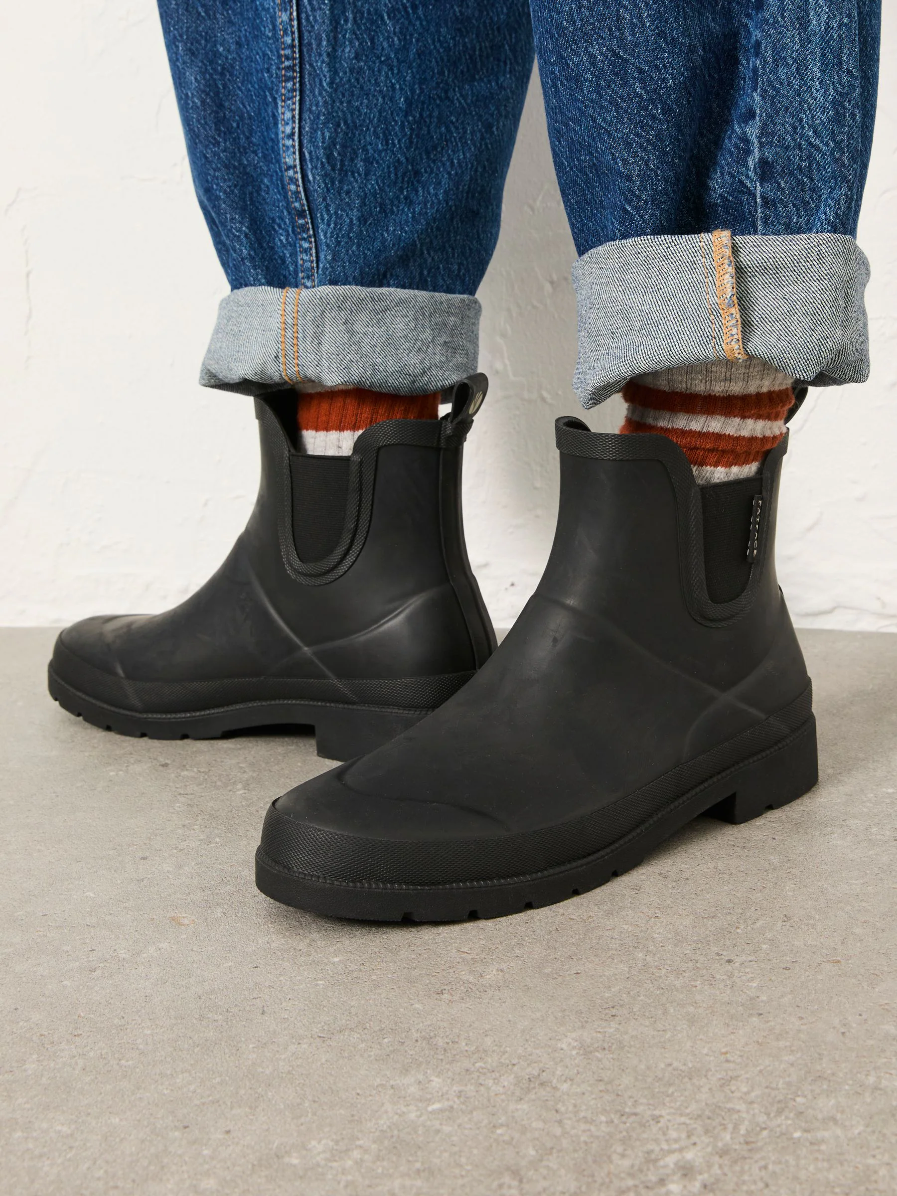 Zwart - FatFace Rubber Ankle Welly