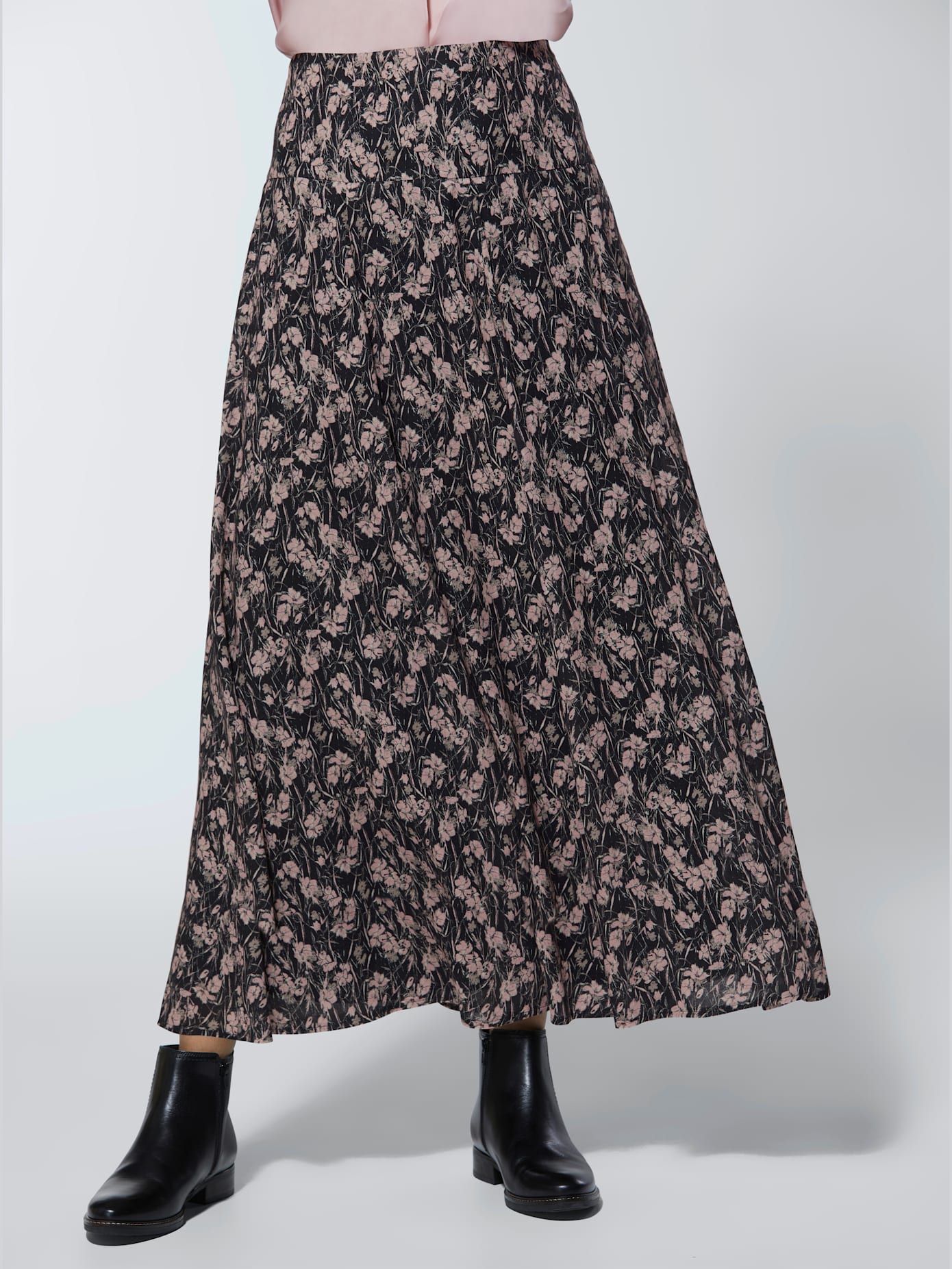 Jupe viscose et laine qualité tissée soignée