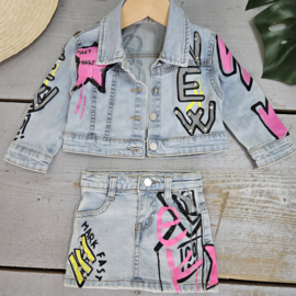 Wow denim set - pink