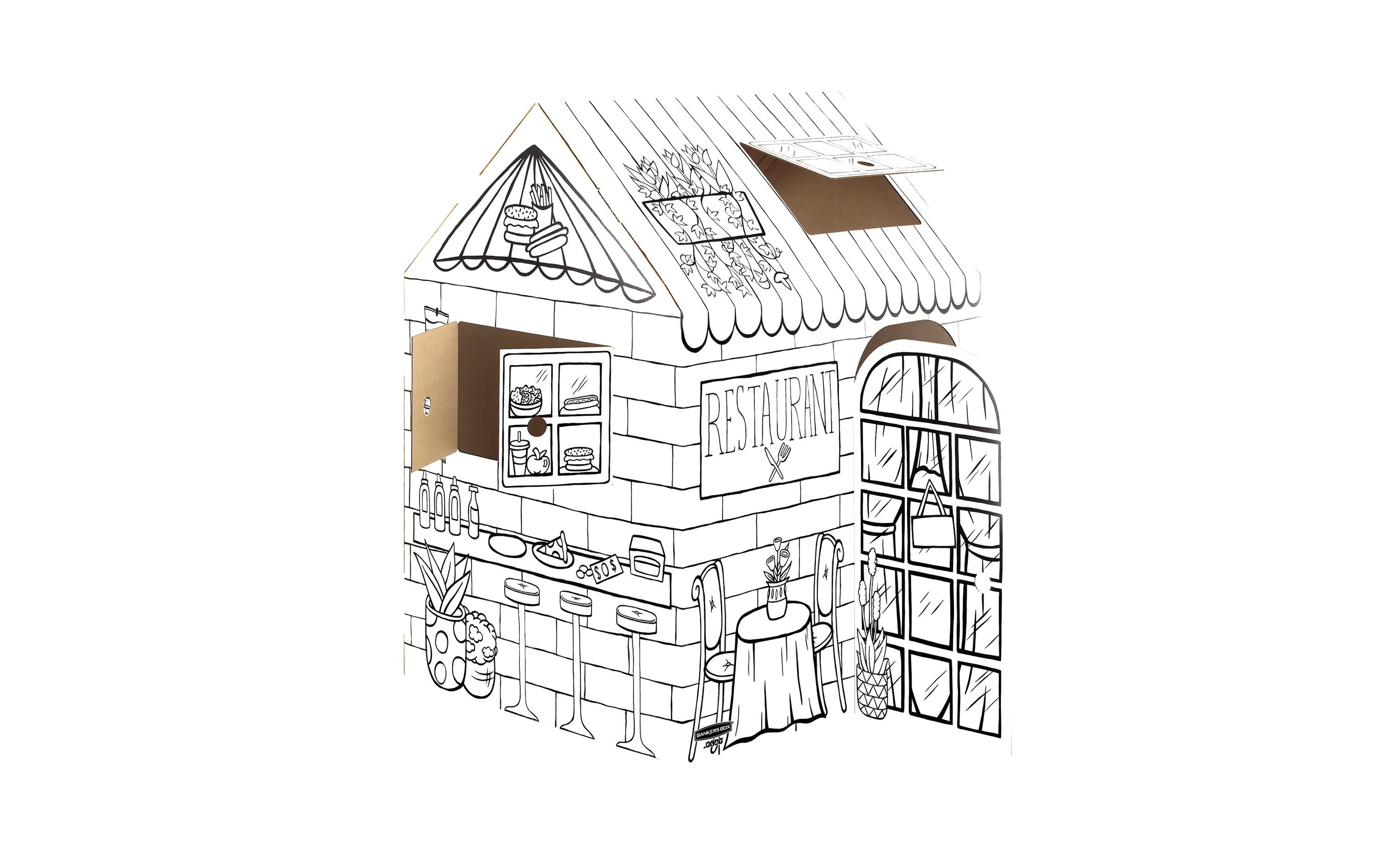 Ausmal-Spielhaus Candyshop 121.3 x 96.5 x 81.3 cmSpielhaus zum Ausmalen