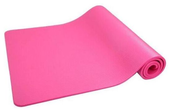 Tapis de Pilates Yoga Antidrapant avec Sangle Transport 183*61*1 cm Tapis de Fitness Gym - Rose