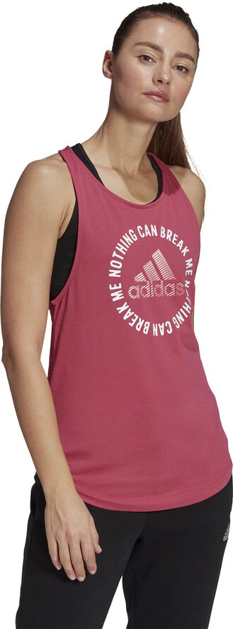 adidas AEROREADY Power Slogan Graphic tanktop Pink