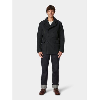 Hannes Roether Herrenjacke Doppelreiher, Schwarz