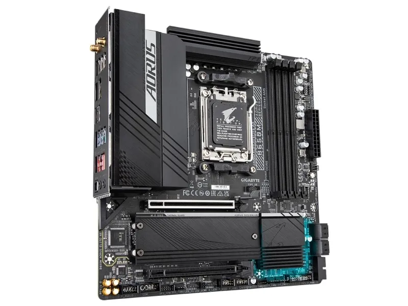 [OUTLET] - Gigabyte B650M AORUS ELITE AX - Bundkort - micro ATX - Socket AM5 - AMD B650 Chipset - USB 3.2 Gen 2, USB-C 3.2 Gen2, USB 3.2 Gen 1, USB-C 3.2 Gen 2x2 - 2.5 Gigabit LAN, Wi-Fi 6E, Bluetooth - onboard grafik (CPU påkrævet) - High Definitio