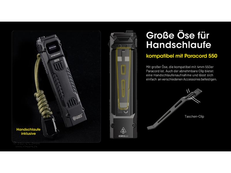 Nitecore Taschenlampe EDC29 6500 lm Ultraschlanke Hochleistungs-Taschenlampe