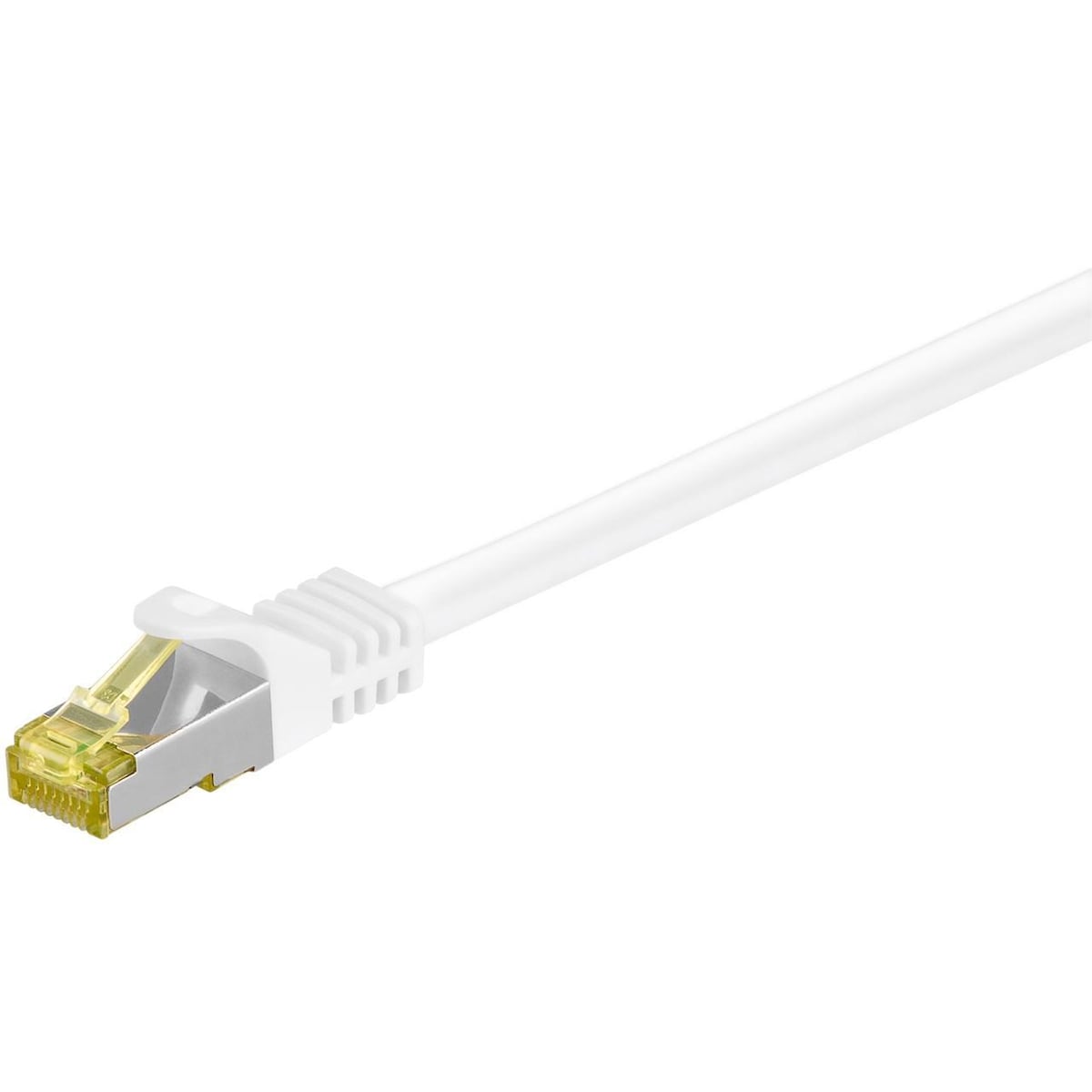 Goobay RJ45 patchkabel CAT 6A S/FTP (PiMF), 500 MHz, med CAT 7 råkabel, hvit