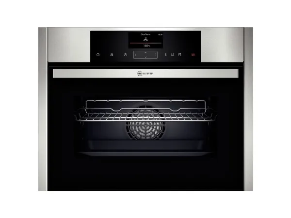 Neff N 90 C15FS22N0 - Ovn - med dampfunktion - til indbygning - niche - bredde: 56 cm - dybde: 55 cm - højde: 45 cm - med selv-rengøring - Klasse A  - rustfrit stål
