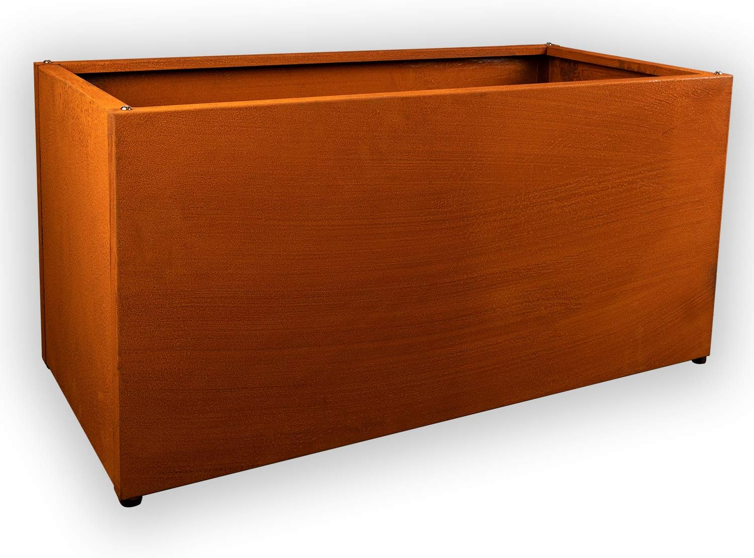 Köhko® Designer Pflanzkübel Hochbeet (mit Bodenplatte) aus Cortenstahl Kräuterbeet TROG 80x40x40 cm……