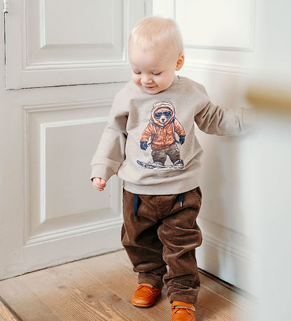 Hust and Claire Sweatshirt - Sejer - Beige Melange m. Bär