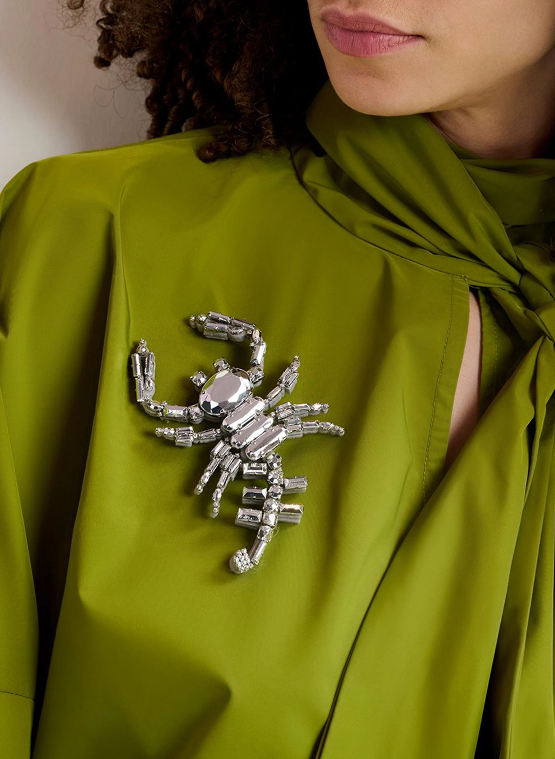 GIPLOMATE - Broche en strass | Argent