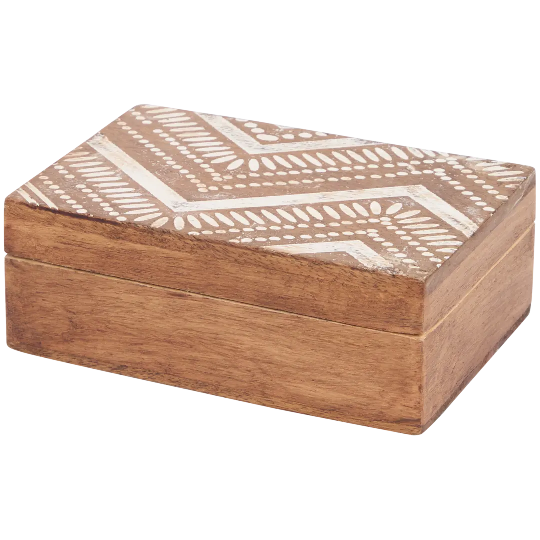 Manghouten opbergkistje 11,5 x 10 x 5,5 cm | diverse varianten