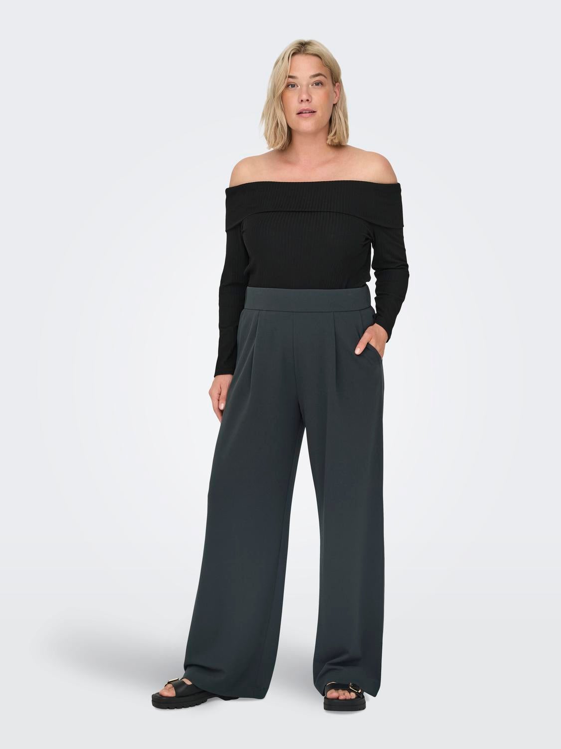 CARSTILLA Normal geschnitten Hose mit weitem Beinschnitt Phantom