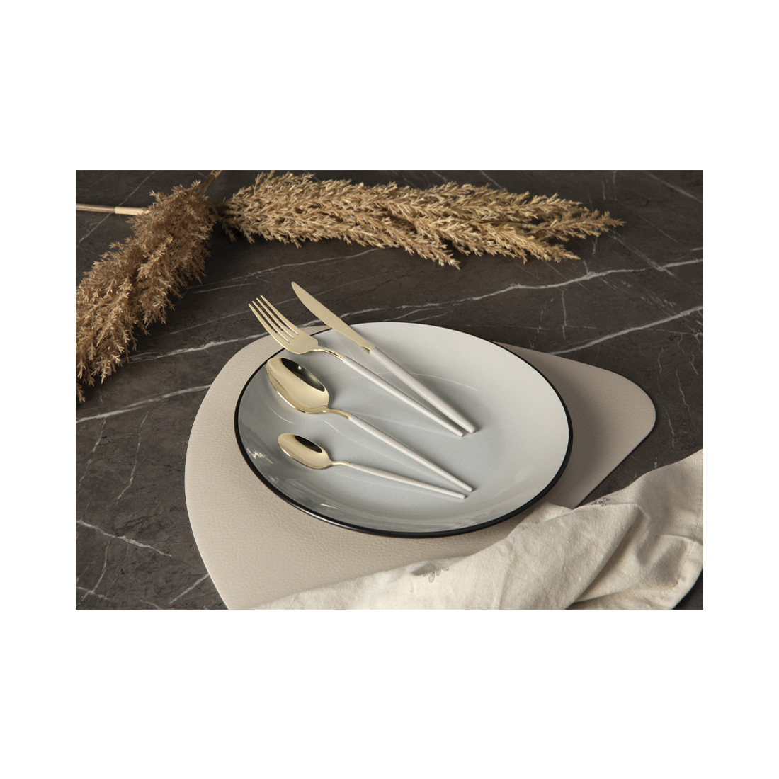 Berlinger Haus 24-teiliges Besteck-Set matt cream Sahara Collection