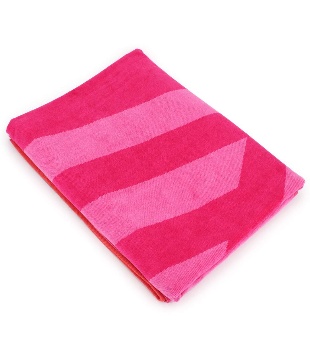 Drap de plage 100x180 cm LINES Orange/Rose