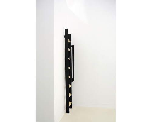 Pertura Fenix trapboom, massief sparrenhout, onbehandeld, recht, 36,5 cm, 7 treden / 8 stootborden