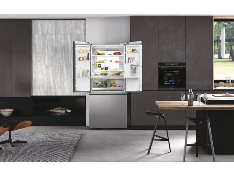 Haier Foodcenter HCW7819EHMP Beidseitig Kombigerät mit Kühlschrank oben und Gefrierteil unten