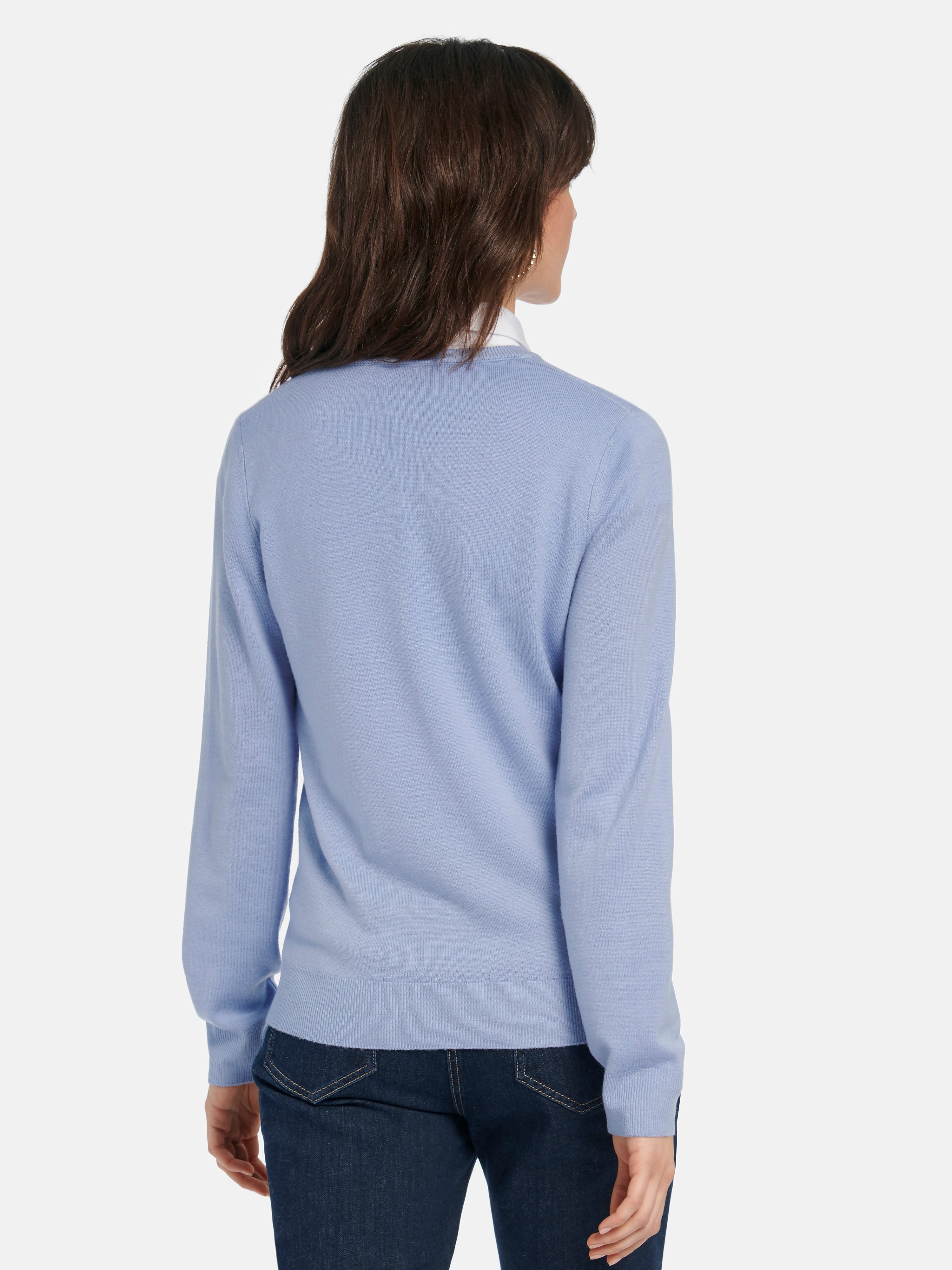 V-Pullover aus 100% Schurwolle Pure Tasmanian Wool