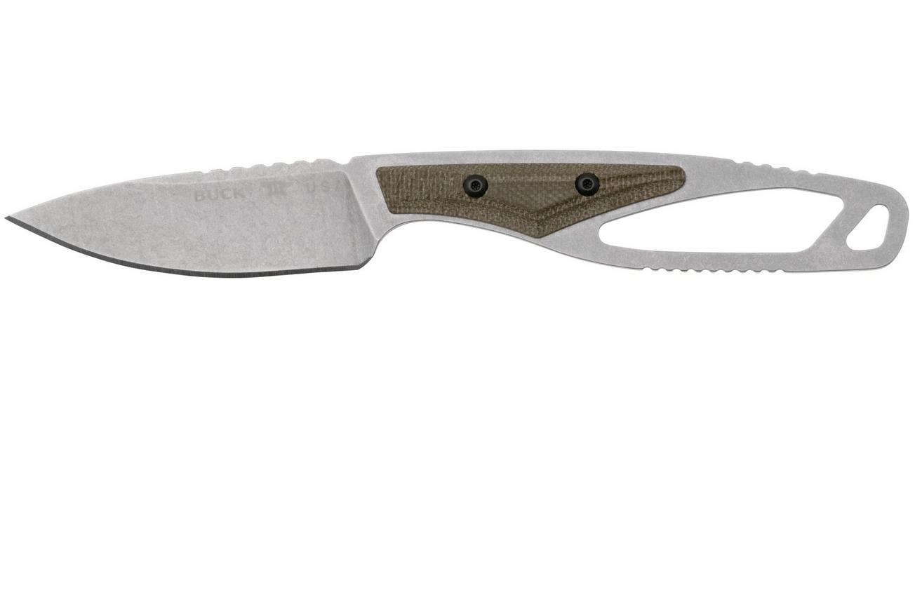 Buck PakLite Cape Pro 635GRS Green Micarta, vaststaand mes