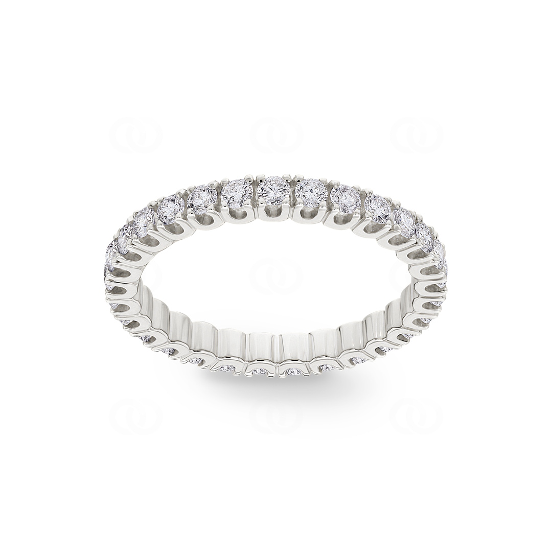 Mémoire-Ring 750/18 K Weissgold mit Diamanten 1.00 ct H/si