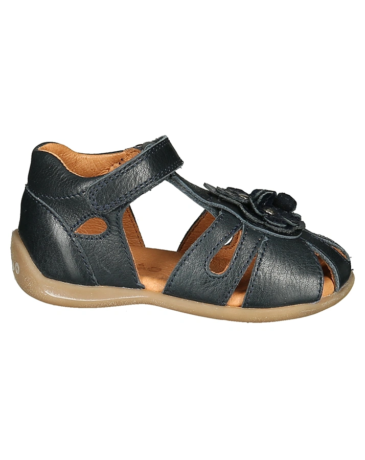 Sandalen BLUMEN mit Zehenschutz in dunkelblau