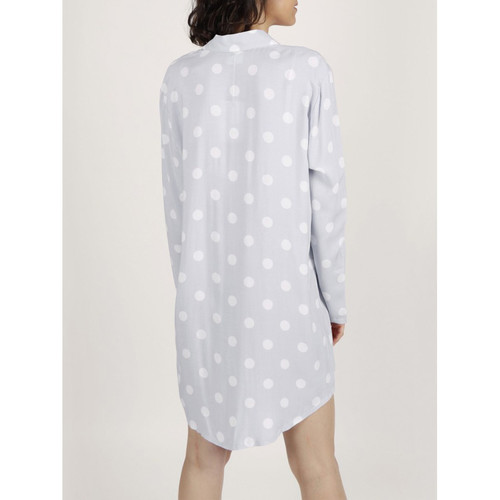 Admas - Camisón de manga larga Classic Dots Gris