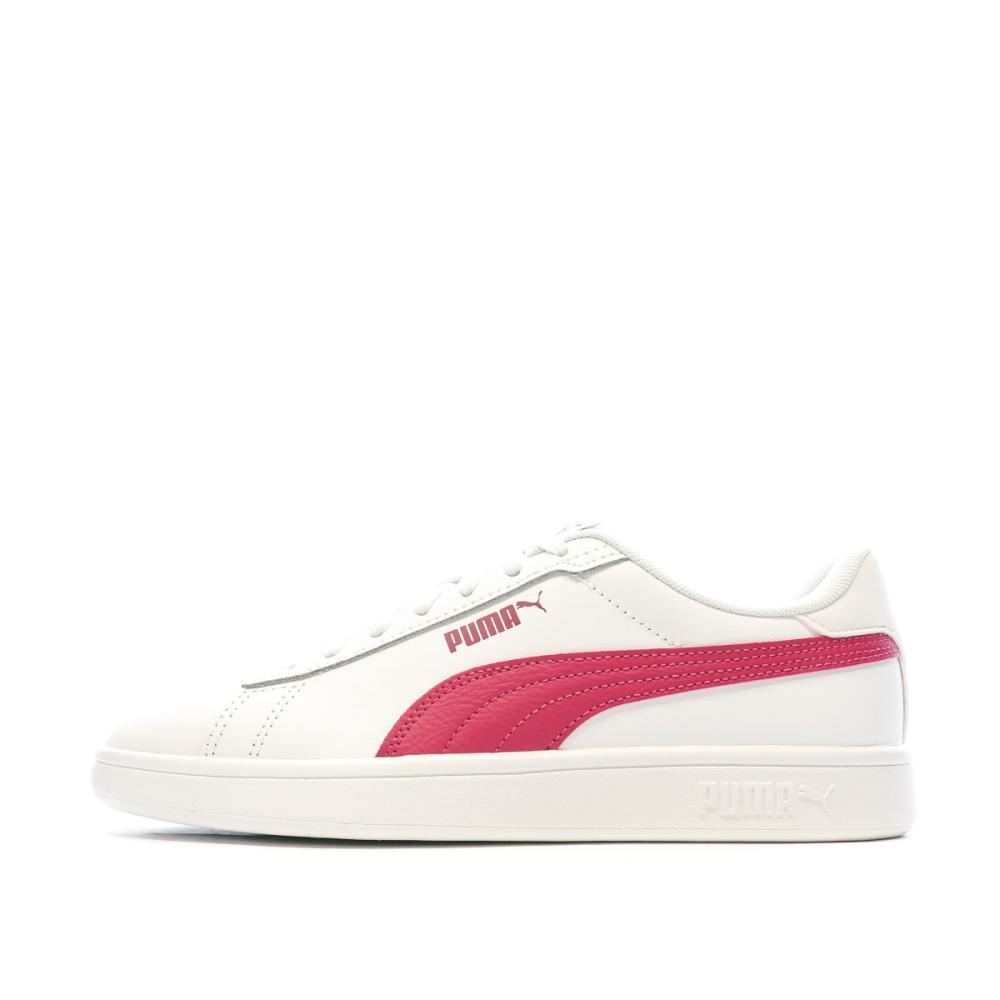 Puma Baskets Blanches/Rouges Fille Puma Smash 3.0
