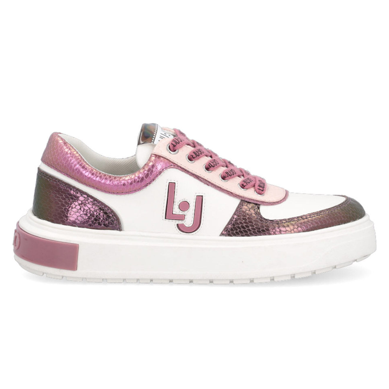 Liu-Jo Sneakers en Cuir Sona blanc/rose
