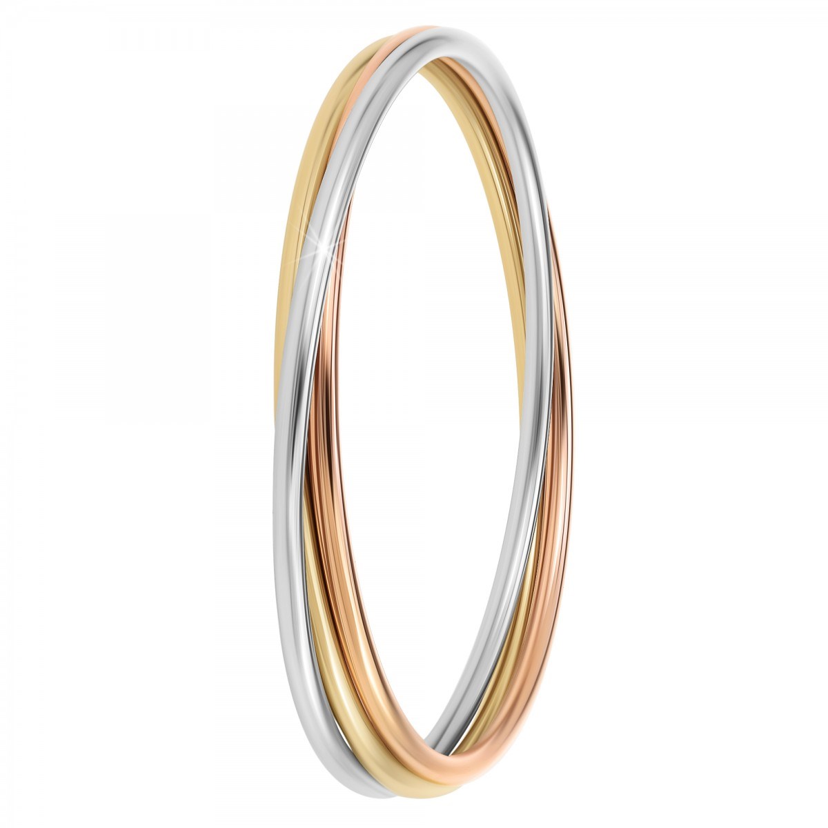 3 bracelets en acier inoxydable SC Crystal
