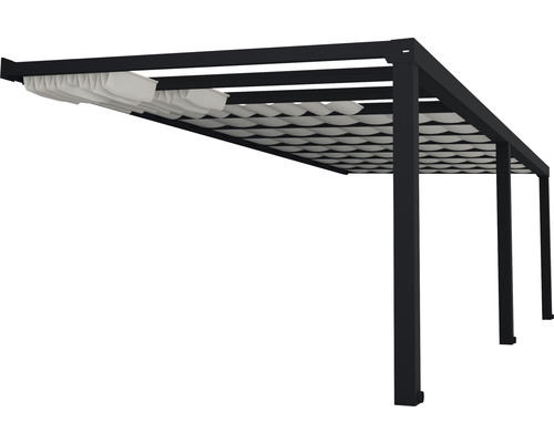 Palram-Canopia kabelspanzonnescherm - schaduwset voor terrasoverkapping Stockholm 810x340 cm (11 stuks 64,5x340 cm) wit