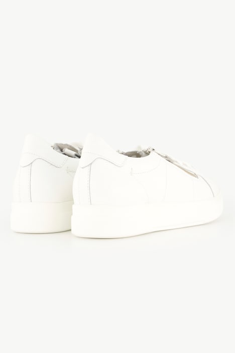Vitaform Leder-Sneaker, Metallic-Optik, Zipper, Weite H