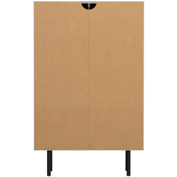 WOOOD opbergkast Cadiz 2-deurs mist grijs grenenhout 135 x 85 x 40 cm