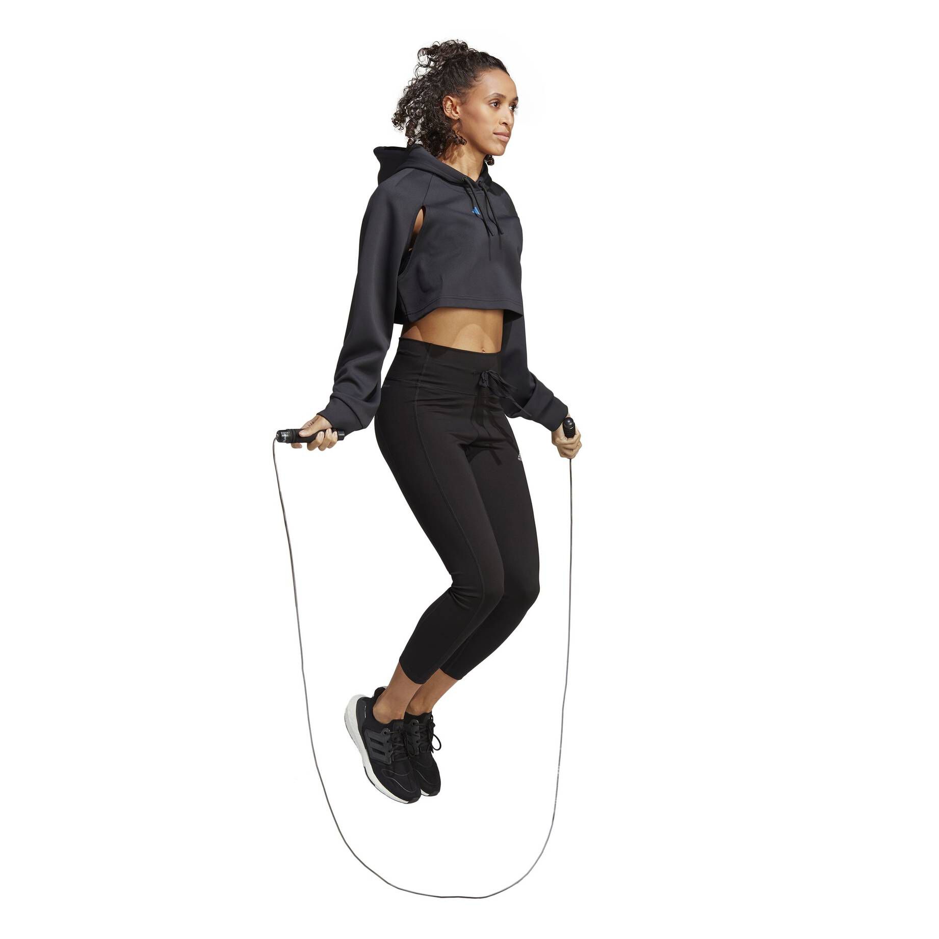 adidas Performance| Damen Trainingssweatshirt HIIT AEROREADY CROP TRAINING HOODIE