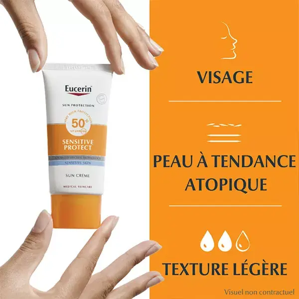 Protetor Solar Facial Eucerin Sensitive Protect FPS 50+ 50ml
