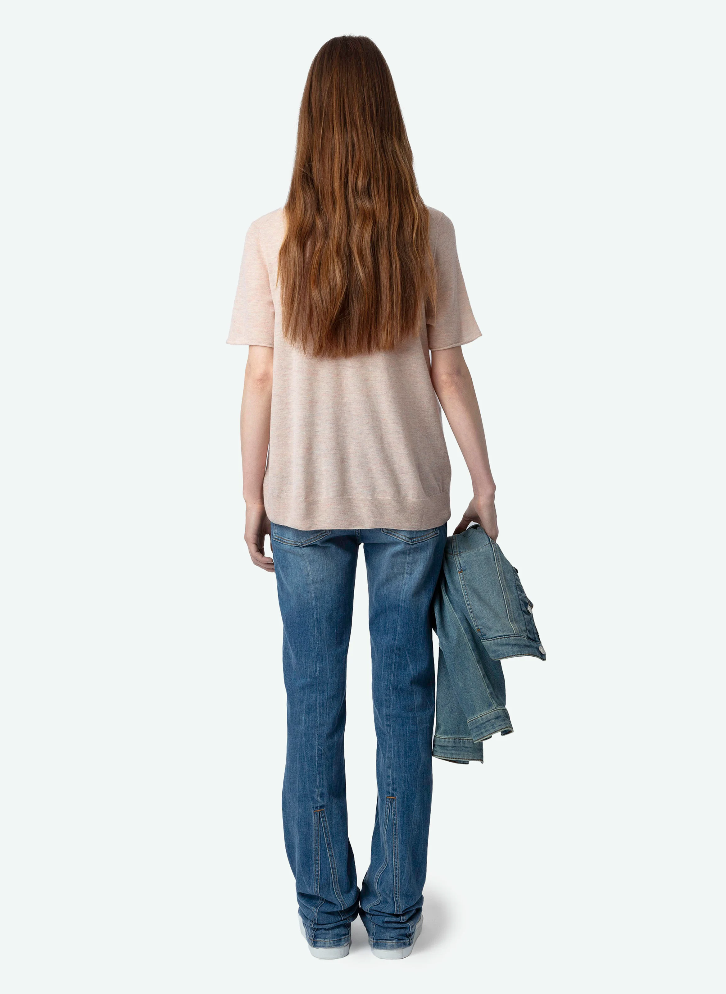 CICI - Pull brodé en cachemire | Rose