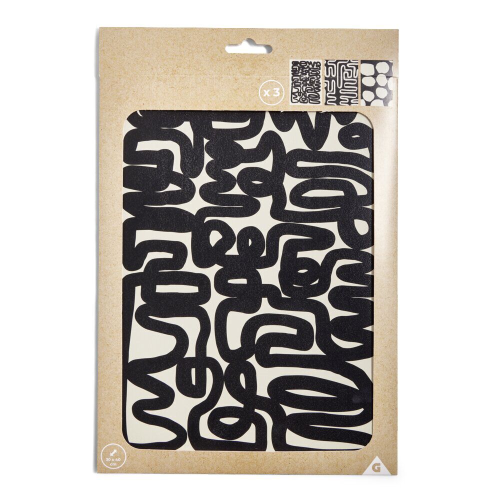 Affiche papier noir et beige 30x40cm