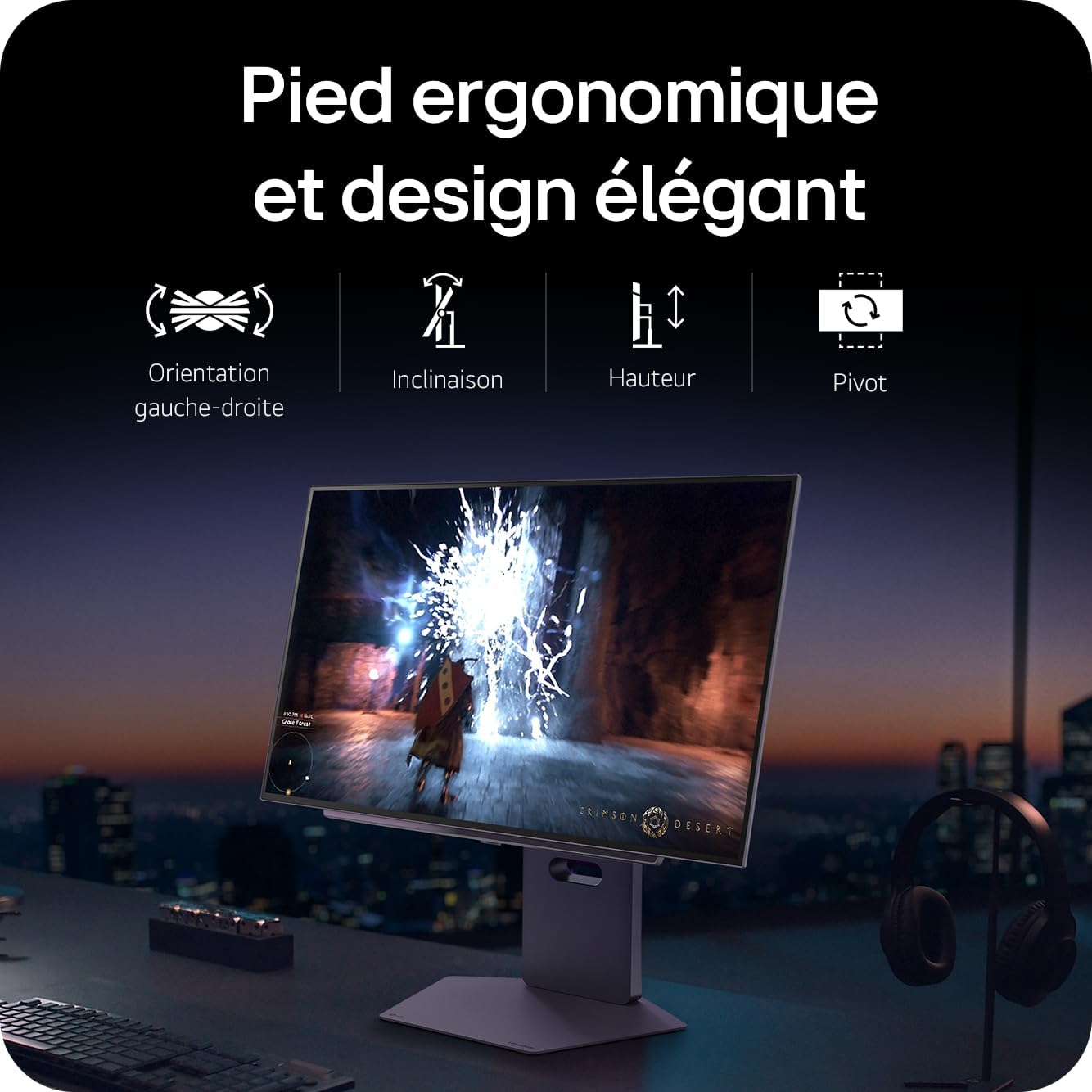 LG UltraGear™ 27GX790A-B Ecran PC Gaming OLED 27