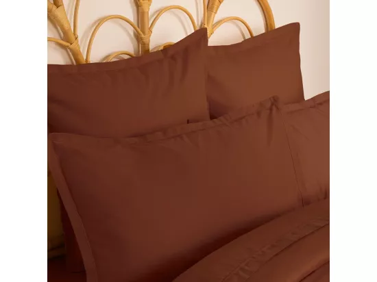 Taie d'oreiller en Coton Terracotta 50 x 70 cm