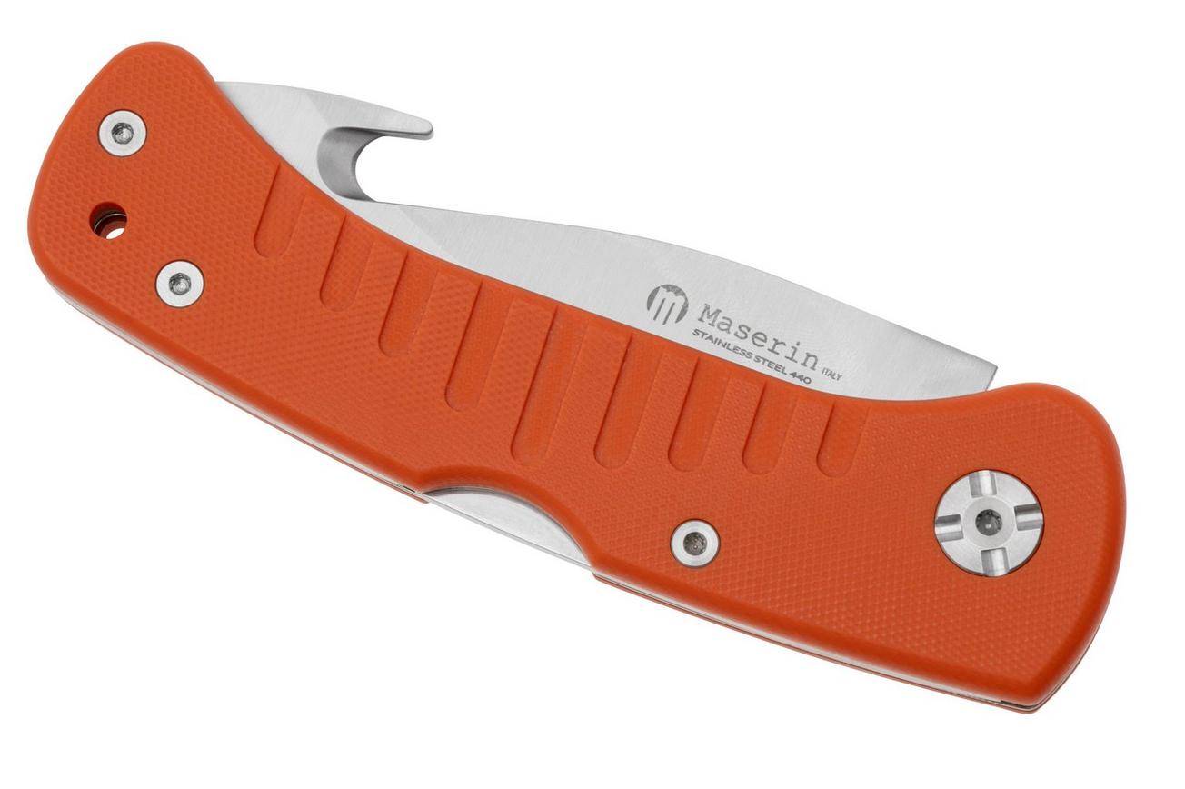 Maserin 763 Skinner Orange G10, Gut Hook, jachtzakmes