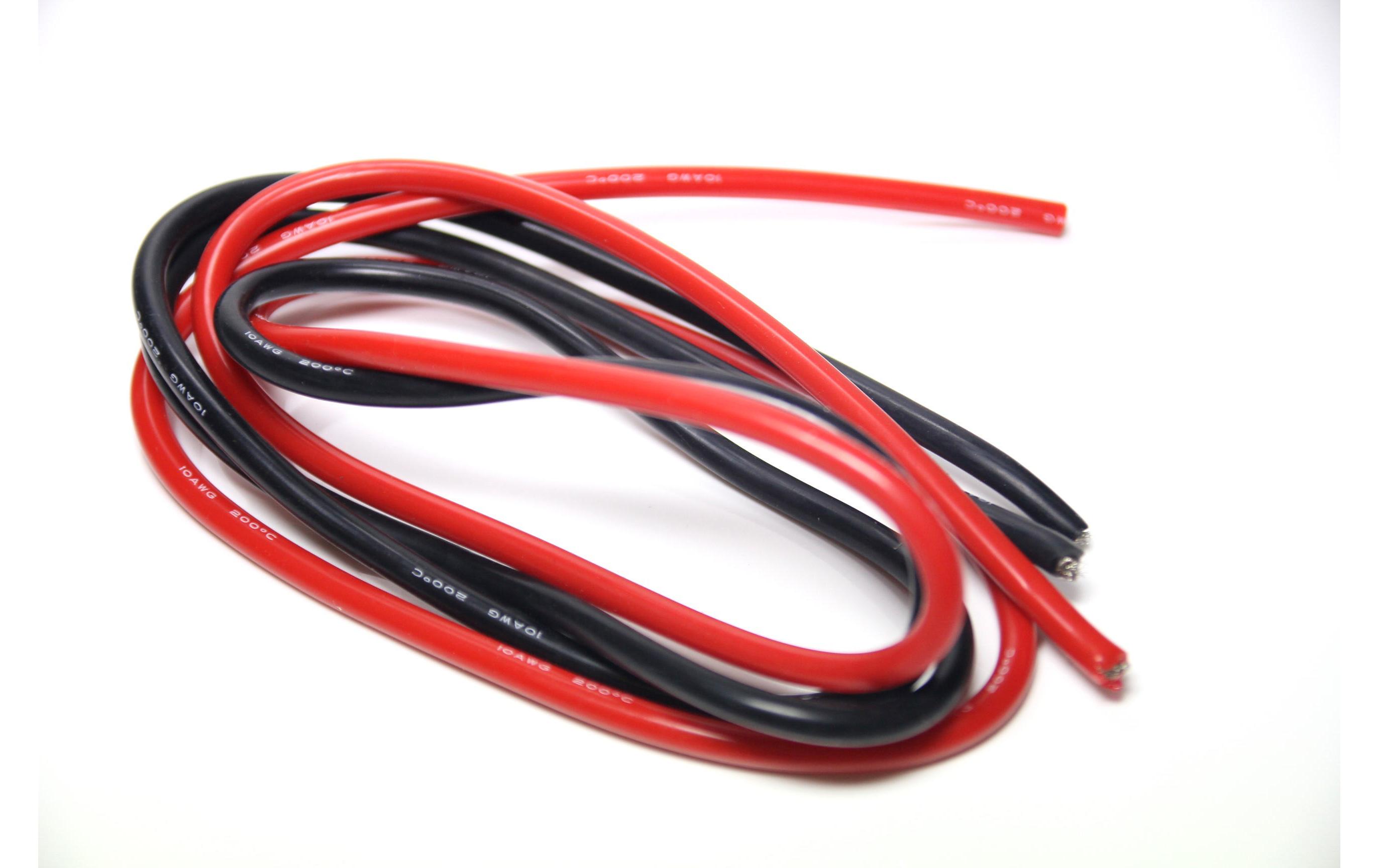 Silikonlitze 5,5 mm² 1m ohne Stecker/BuchseAnschlusskabel