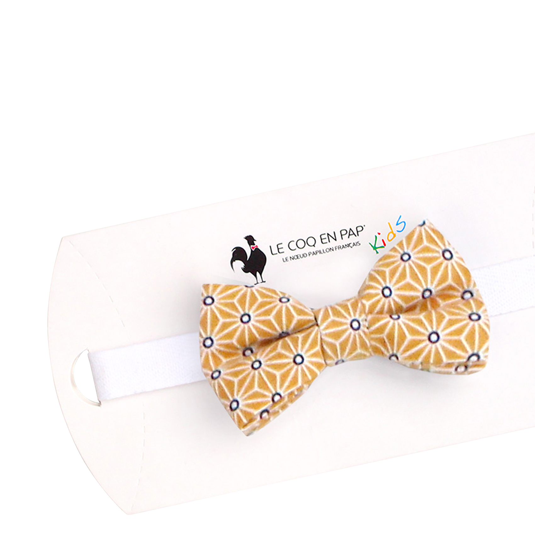 Noeud papillon en coton imprimé | Jaune