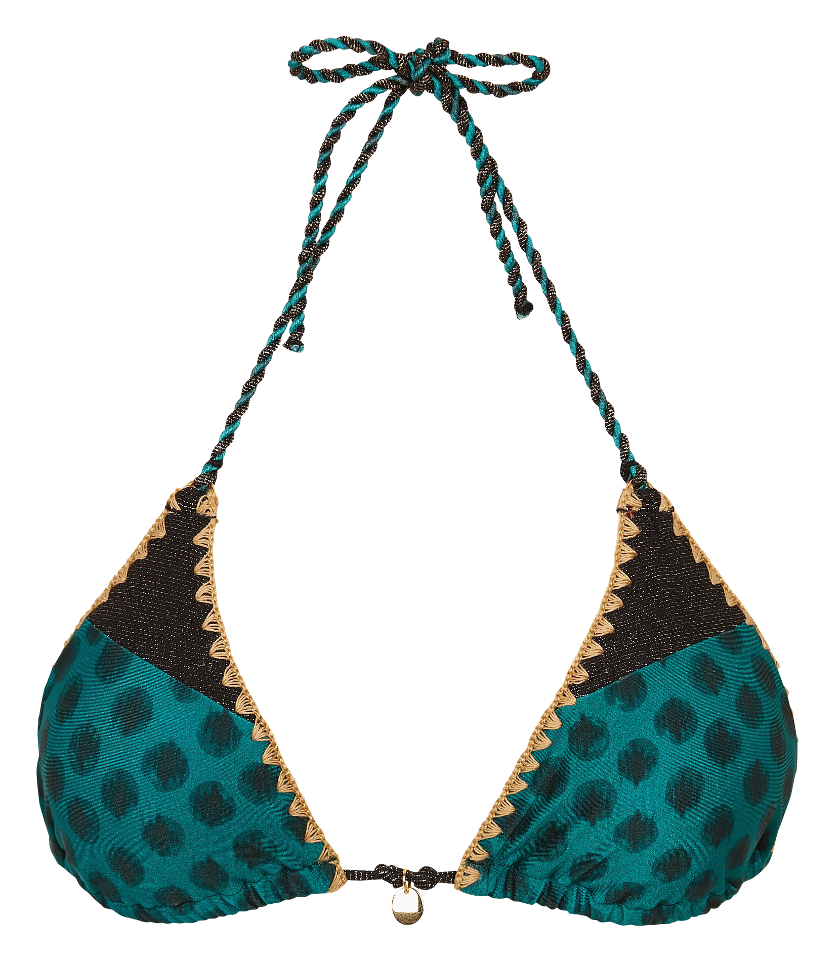 BOSCO TALANGA - Haut de maillot de bain triangle brodé | Vert