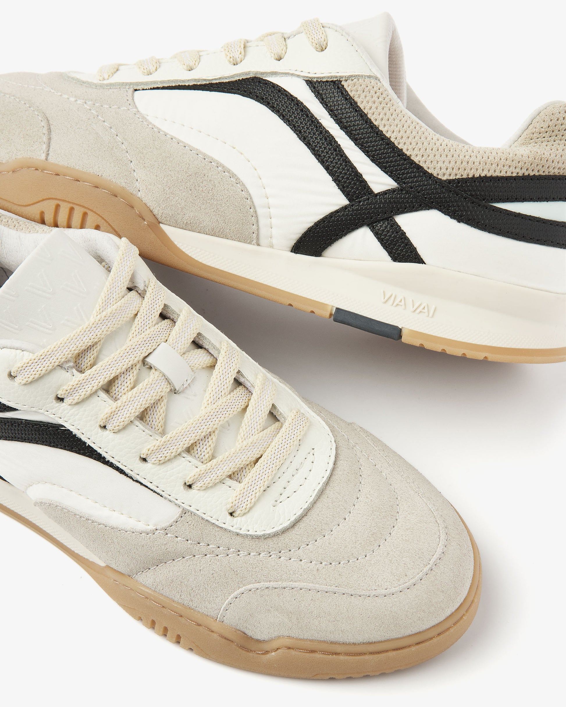 VIA VAI beige dames sneakers Kris Sky