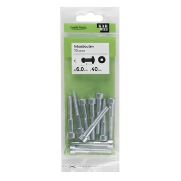 KARWEI inbusbout M6x40 mm 10 stuks