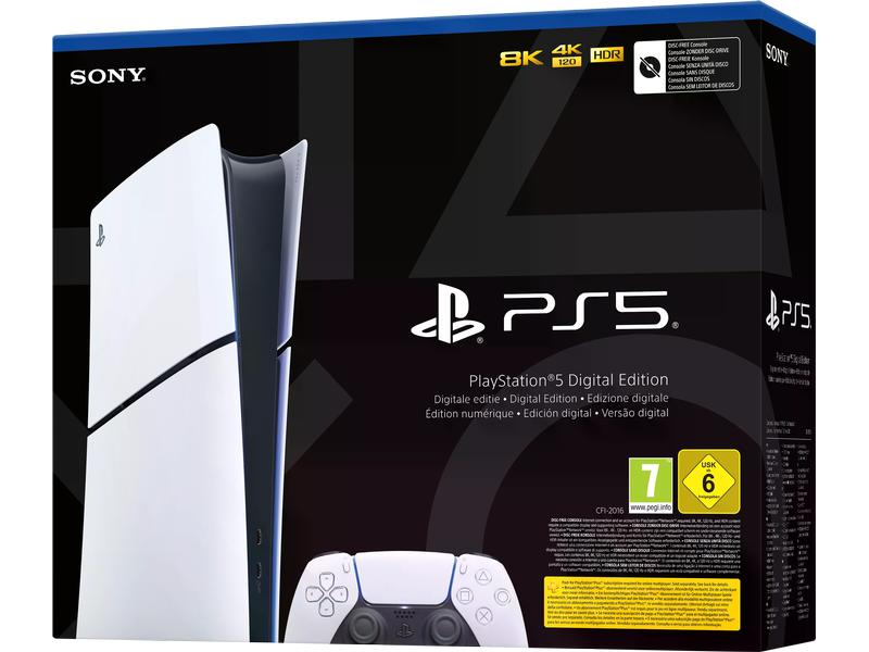 Sony Spielkonsole PlayStation 5 Slim – Digital Edition PS5-Digital Edition mit schlankerem und kompakterem Design