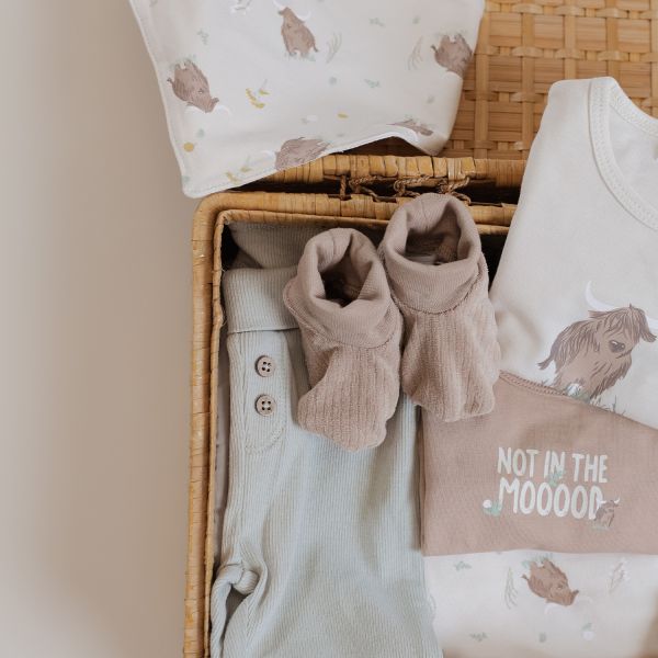 Babylook Cow T‑Shirt - Maat 50 - Buttercream